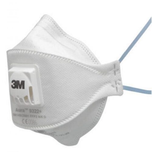 Alternative view of 3M รุ่น 9322A+ FFP2 หน้ากากป้องกันฝุ่นแบบพับได้ รุ่น 9322A+ FFP2 พร้อมวาล์วระบายอากาศ (10 ชิ้น/กล่อง) 3M Aura™ 9322A+ Ffp2 Respirator