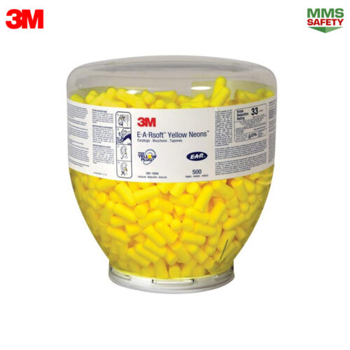 3M : 391-1004 โฟมอุดหูแบบเติม EARSOFT YELLOW 500คู่/กล่อง
