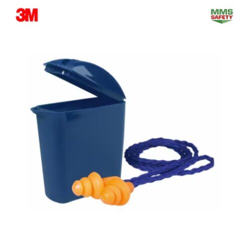 3M : ปลั๊กอุดหูลดเสียงชนิดใช้ซ้ำได้ 1271, สายโพลีเอสเตอร์พร้อมกล่องใส่, NRR 24 เดซิเบล