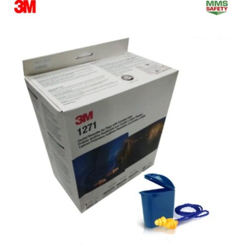 3M : ปลั๊กอุดหูลดเสียงชนิดใช้ซ้ำได้ 1271, สายโพลีเอสเตอร์พร้อมกล่องใส่, NRR 24 เดซิเบล - Image 3