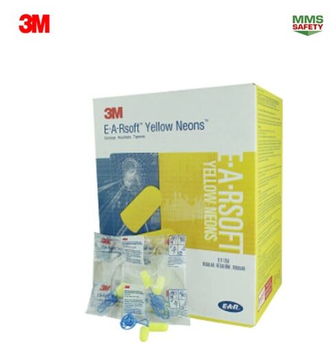 3M : 311-1250 ปลั๊กอุดหูลดเสียง สีเหลืองมีสาย 200คู่/กล่อง - Image 3