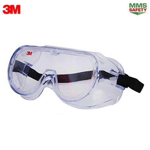 Alternative view of 3M : 1621 แว่นตาป้องกันสารเคมี สายดำ
