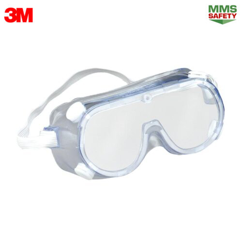 3M : 1621 แว่นตาป้องกันสารเคมี สายดำ