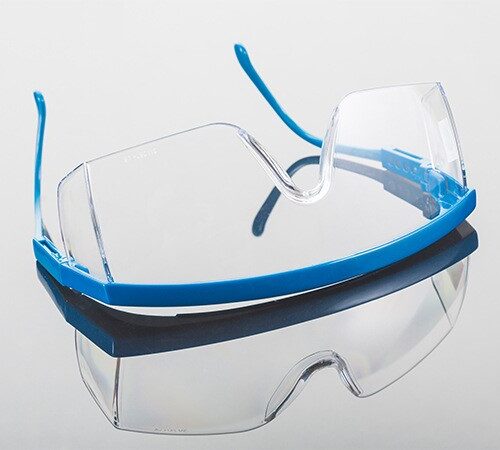 Alternative view of 3M : 1711 แว่นตานิรภัย เลนส์ใส กรอบฟ้า Safety Glasses Goggles