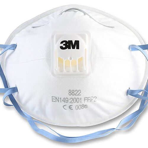 3M : หน้ากากสำหรับงานบัดกรี หลอมโลหะ พร้อมวาล์วระบายอากาศ 8822 P2  (10 ชิ้น/กล่อง) - Image 4
