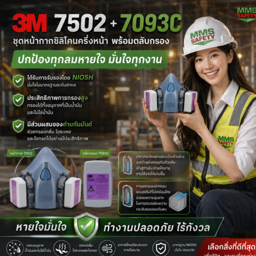 3M : หน้ากาก 7502 + ตลับ 7093C