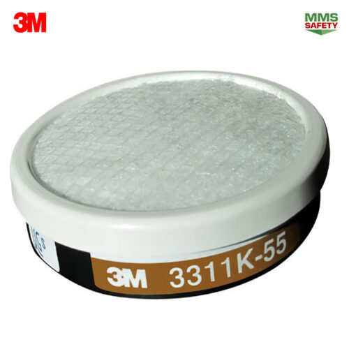 3M : 3311K-55 ตลับกรองไอระเหยสารตัวทำละลาย ขนาด 55 ซี.ซี. พร้อมแผ่นกรองฝุ่น ละออง