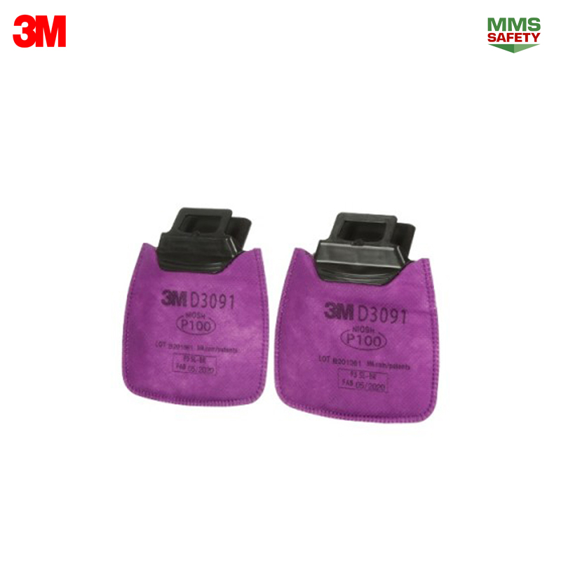 3M : Secure Click™ D3091 P100 แผ่นกรองอนุภาค
