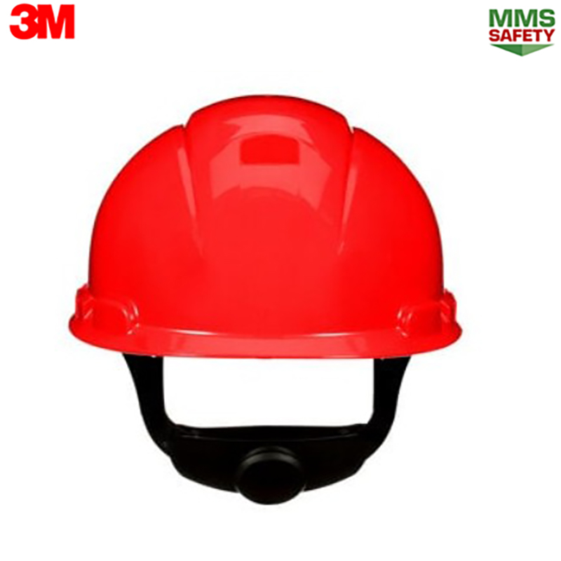 3M : H-705SFR-UV หมวกนิรภัยสีแดงไม่มีรู