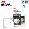 3M : 9502V+ หน้ากากป้องกัน ฝุ่น ละออง แบบพับได้ มีวาล์ว สายคาดศีรษะ, P2, 25ชิ้น/กล่อง, 10 กล่อง/ลัง