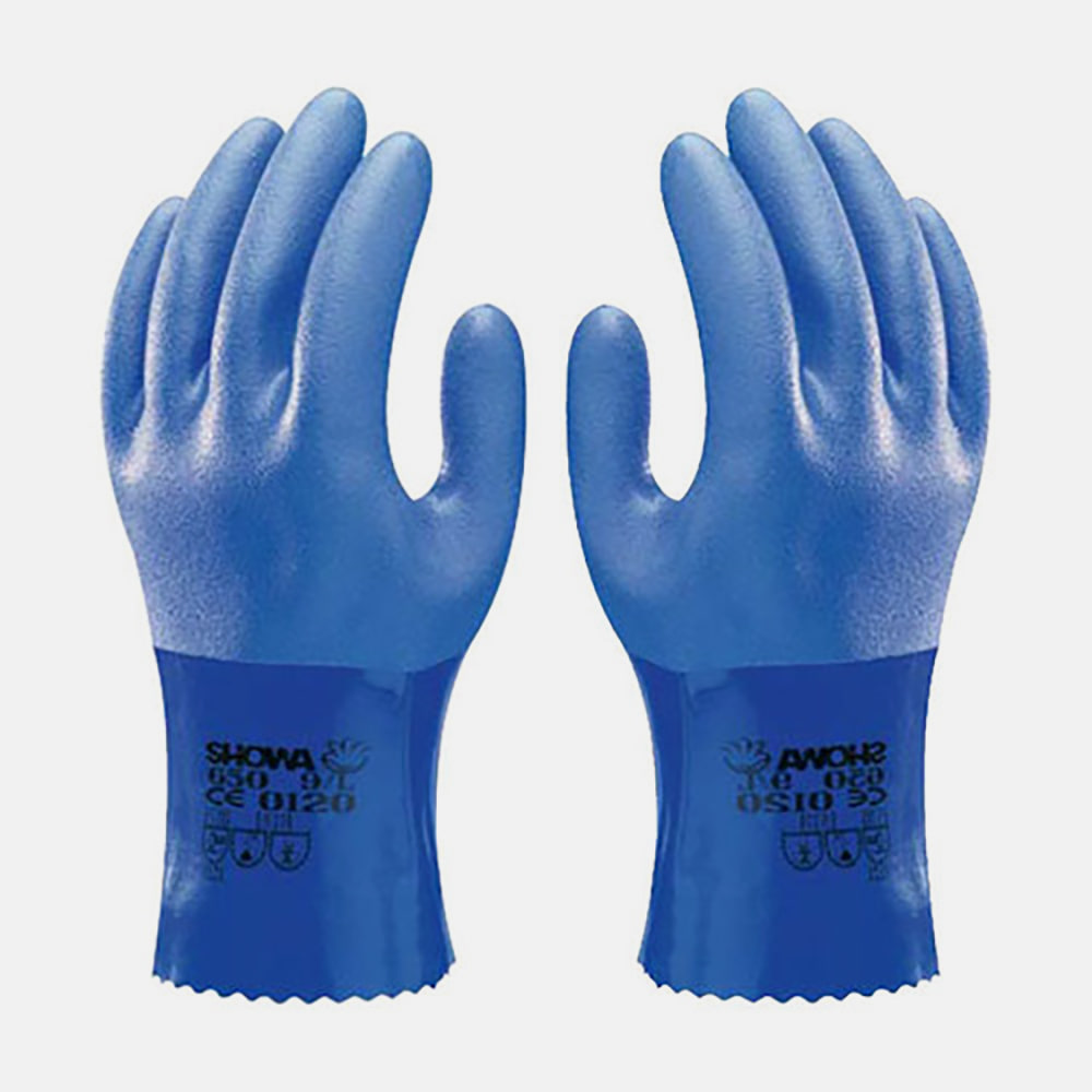 Showa 650 #XL ถุงมือพีวีซีสีน้ำเงิน