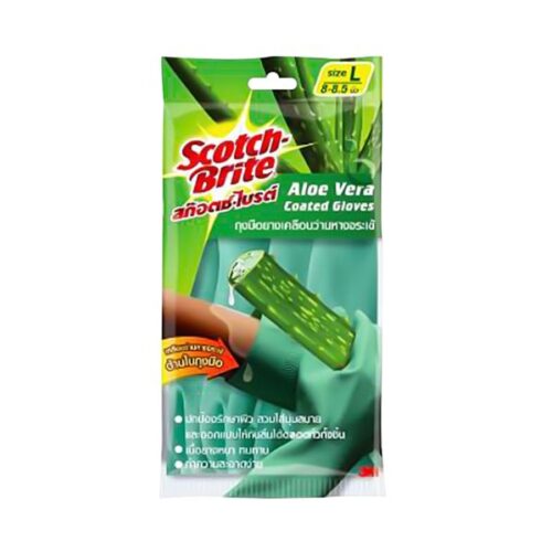 3M : ถุงมือยางเคลือบว่านหางจระเข้ ขนาดกลาง/ใหญ่