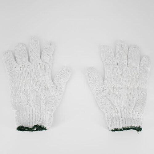 ถุงมือถักด้ายคอตตอน 500 กรัม รุ่น 9702 (ขอบเขียว) - Image 3