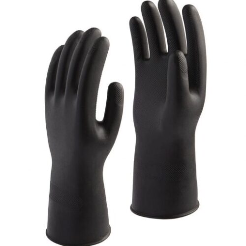 Alternative view of ถุงมือยี่ห้อกระทิง สีดำ