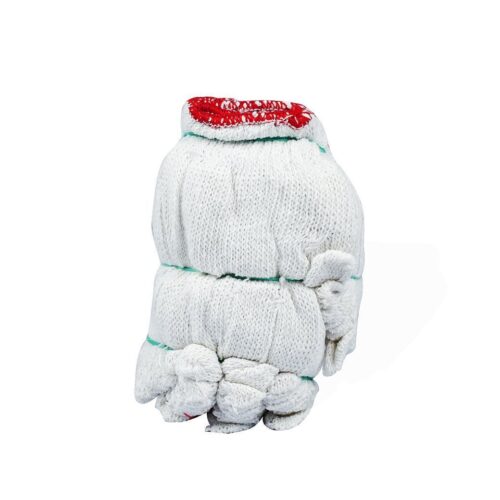 ถุงมือถักด้ายคอตตอน 400 กรัม รุ่น 9701 (ขอบแดง) - Image 3