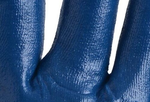 ถุงมือผ้าฝ้ายเคลือบยางไนไตร (ขอบเซฟตี้) 10" รุ่น 10052 - Image 4