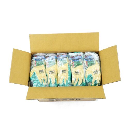 ถุงมือคอตตอนเคลือบยางธรรมชาติ 9" รุ่น 9042 สีเขียว - Image 4