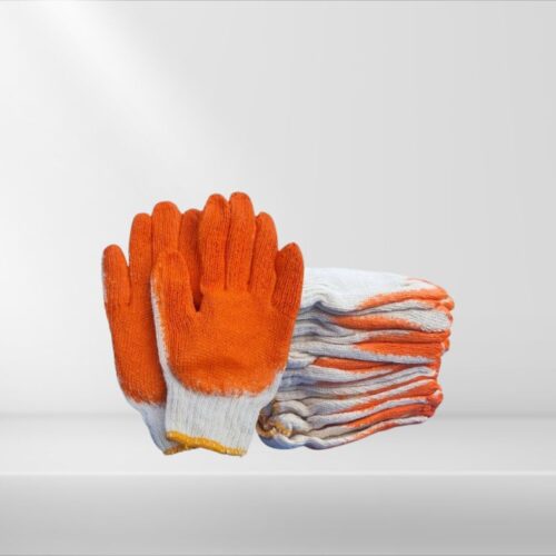 Alternative view of ถุงมือถัก รุ่นเคลือบยางธรรมชาติ สีส้ม MMS GLOVE (1คู่)