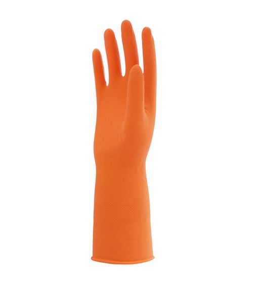 ถุงมือยี่ห้อกระทิง สีส้ม - Image 4