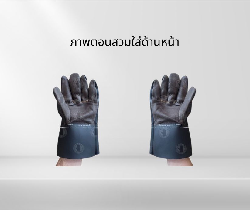 ถุงมือหนังฝ่ามือไร้รอยต่อ รุ่นB01001 ความยาว 10 นิ้ว บรรจุ 1 คู่ - Image 2