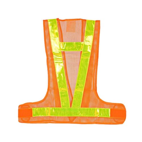 เสื้อจราจร รุ่น OR-5559V สีส้ม แถบสีเหลือง YAMADA - Image 6