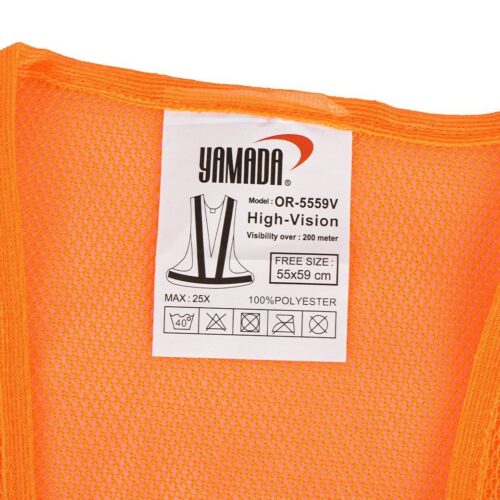 เสื้อจราจร รุ่น OR-5559V สีส้ม แถบสีเหลือง YAMADA - Image 3