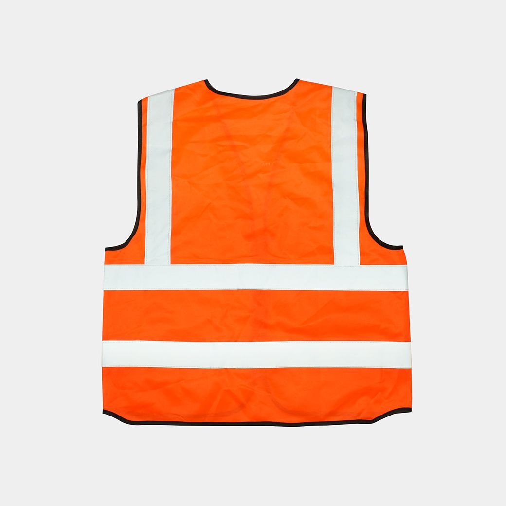 เสื้อจราจรมีกระเป๋า OR-6666PK สีส้มแถบสีเงิน YAMADA - Image 10