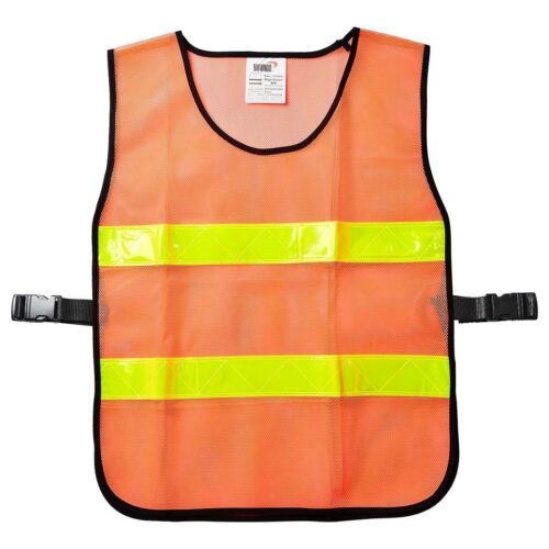 Alternative view of เสื้อจราจรตาข่าย รุ่น OR-6045U สีส้มแถบสีเหลือง YAMADA
