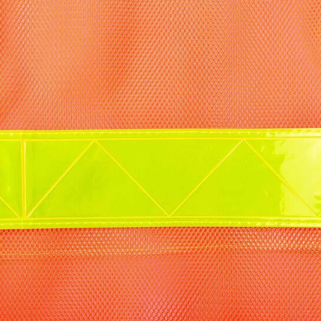 เสื้อจราจรตาข่าย รุ่น OR-6045U สีส้มแถบสีเหลือง YAMADA - Image 8