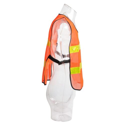 เสื้อจราจรตาข่าย รุ่น OR-6045U สีส้มแถบสีเหลือง YAMADA - Image 11
