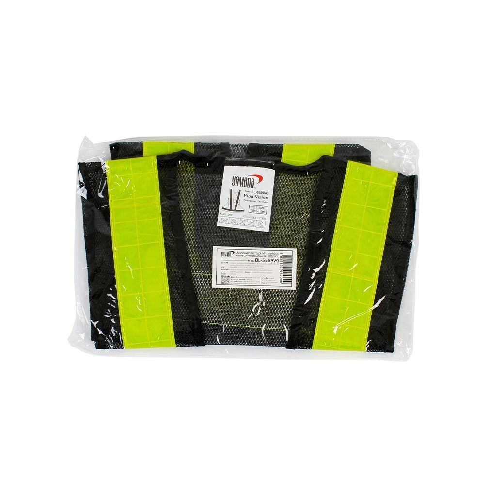 เสื้อจราจรมีกระเป๋า OR-6666PK สีส้มแถบสีเงิน YAMADA - Image 2