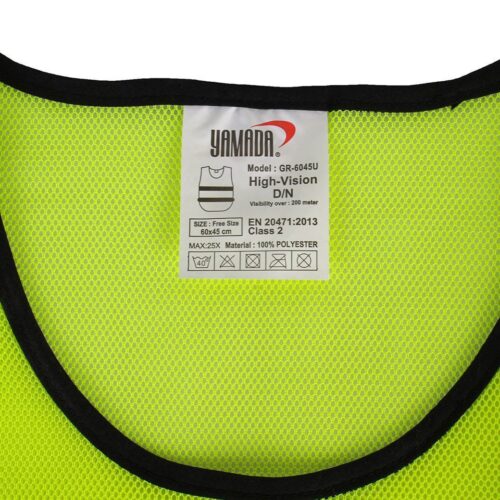 เสื้อจราจรตาข่าย รุ่น GR-6045U สีเขียวแถบสีเงิน YAMADA - Image 6