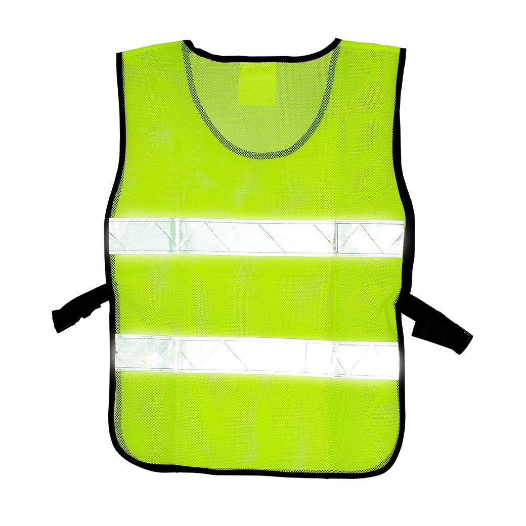 เสื้อจราจรตาข่าย รุ่น GR-6045U สีเขียวแถบสีเงิน YAMADA - Image 5