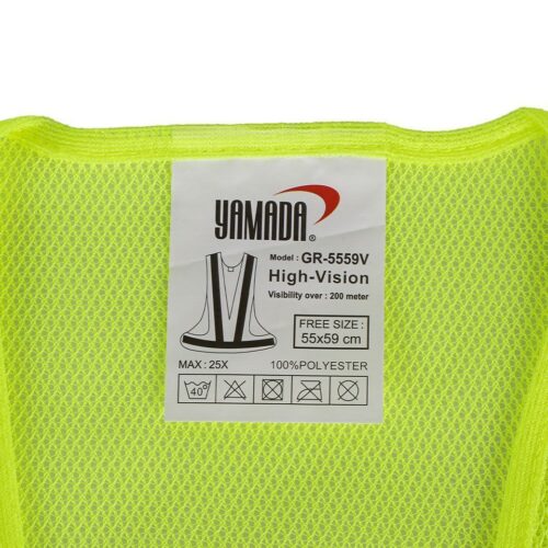 เสื้อจราจร รุ่น GR-5559V สีเขียว แถบสีเงิน YAMADA - Image 5