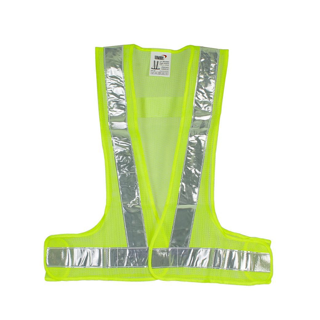 เสื้อจราจร รุ่น GR-5559V สีเขียว แถบสีเงิน YAMADA - Image 3