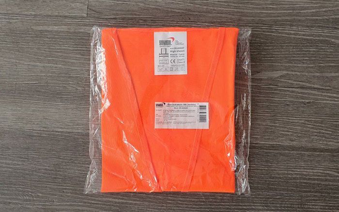 เสื้อจราจรผ้าแฟบริค รุ่น OR-6666AF สีส้ม แถบสีเงิน YAMADA - Image 3