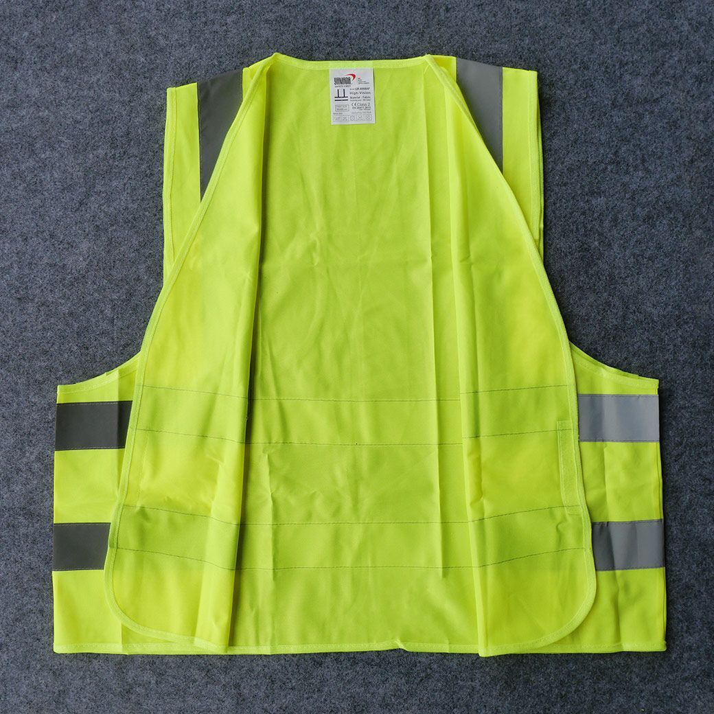 เสื้อจราจรผ้าแฟบริค รุ่น GR-6666AF สีเขียว แถบสีเงิน YAMADA - Image 4