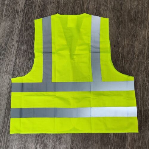 เสื้อจราจรผ้าแฟบริค รุ่น GR-6666AF สีเขียว แถบสีเงิน YAMADA - Image 5