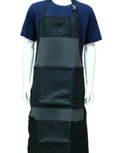 Kevlar Denim ผ้ากันเปื้อน สายเทปโพลีดำ