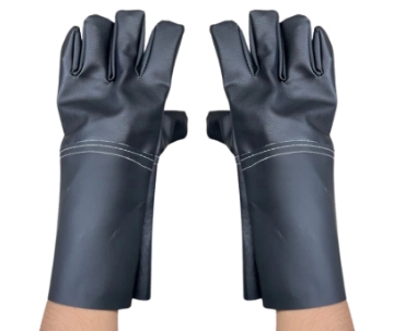 ถุงมือหนังล้วนPVC 12 นิ้ว MMS GLOVE (12คู่)
