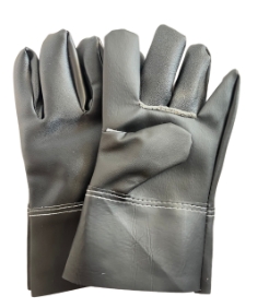 ถุงมือหนังสั้นล้วนPVC 10 นิ้ว MMS GLOVE