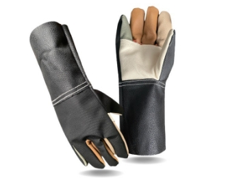 ถุงมือหนังPVC ขวาล้วน 12 นิ้ว MMS GLOVE