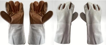ถุงมือหนังวัวแท้ ยาว 12 นิ้ว MMS GLOVE (1คู่)